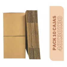 Cajas De Carton Reforzadas 40x30x30 / Paquete 10 Cajas