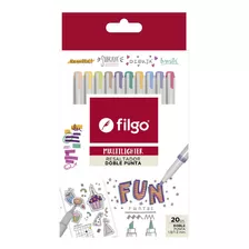 Resaltador Marcador Filgo Multilighter Fun X 20 Doble Punta