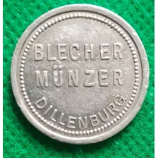 Alemania Ficha De Taller Blecher Muenzer (grabador De Cuños)