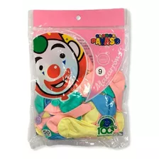 Globos Payaso Macarron No.9 50 Piezas