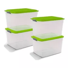 Cajas Plástica Organizadora Colbox 34 Lts. Colombraro 4 Unid