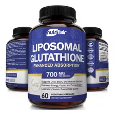 Liposomal Glutathione 700mg Nutriflair X60 Cap 30 Dias Vegan