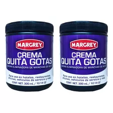 Crema Quita Gotas Vidrio Ventanales 300ml Margrey (2 Piezas)