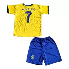Camisa E Shorts De Futebol Time Al Nassr Cristiano Cr7