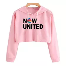 Cropped Moletom Infantil E Adulto Now United Blusa Casaco 