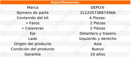 Paq Calaveras Y Faros Ford Ranger 1993/1997 Depo Foto 4