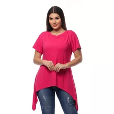 Camiseta Feminina Blusa Soltinha Descolada Basica Top Barato