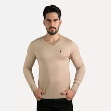 Suéter Masculino Gola V Viscose Inverno Adulto Homem