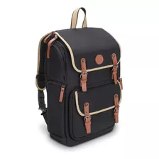 Mochila Negra De Camara Dslr + Espacio Laptop 15.6