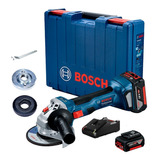 Amoladora Esmeril Bosch 5  Gws 180-li + Kit 2baterias 4.0 Ah