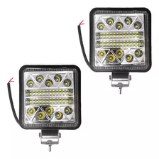 Par Farolete Led 102w Milha Off Road Universal Carro 12v 24v