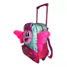 Mochila Infantil Escolar Borboleta Rodinha Rosa