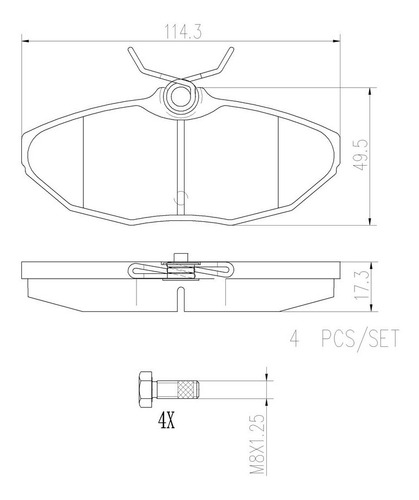 Balatas Traseras / Ford Thunderbird Base 2002 Cermica Foto 2