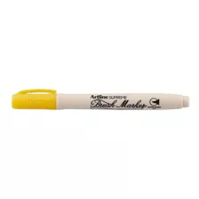 Artline - Brush Marker Amarillo Plumón Punta Pincel