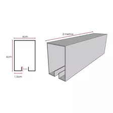 Riel Grande Puerta Corrediza Garaje U 2mts Cold Rolled C.18