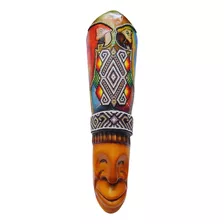 Máscara Indígena Corona En Chaquira: Visión Yagé/ayahuasca
