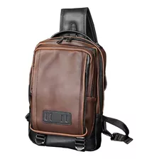 Leather Sling Bag, Casual Backpack Outdoor Crossbody Shoulde