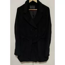 Trench Coat Forever 21 Lã Preto