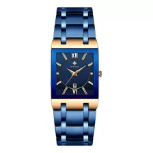 Relógio Wwoor Masculino Luxo Quartzo Blue