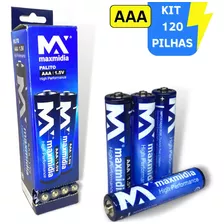 120 Pilhas Aaa 1,5v Palito Alcalina Kit 2 Caixa P/ Brinquedo