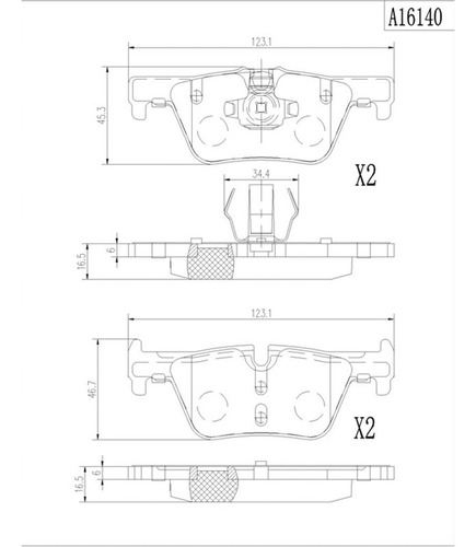 Balatas Traseras Para Mercury Marauder 2003-2004 Foto 2