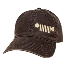 Jeep Grille Logo Garment Washed Hat Negro