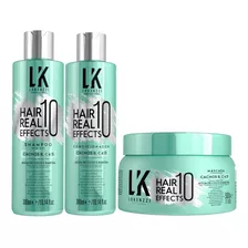 Kit Lokenzzi Hair Real 10 Effects Shampoo + Cond + Mascara