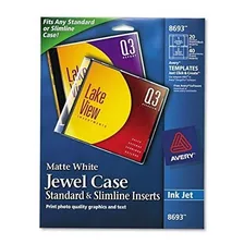 Avery Cd - Dvd Jewel Case Insertos Para Impresoras De Inyecc