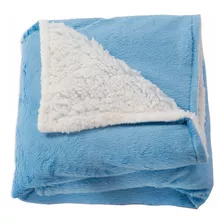 Manta Soft Bebê Plush Dupla Face Cobertor Microfibra Sherpa 