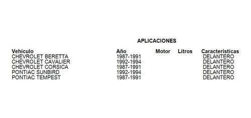 Base Amortiguador Delantero Chevrolet Beretta 1989 Oep Foto 3