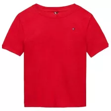 Linda Camiseta Vermelha Básica Tommy Hilfiger - Menino