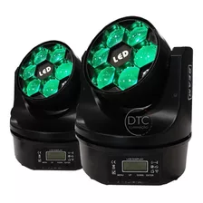 2 Moving Bee Eye 6 Leds Osram De 15w Rgbw Quadriled Dmx