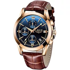 Relojes Para Hombres Reloj Informal De Negocios De Cuero De 