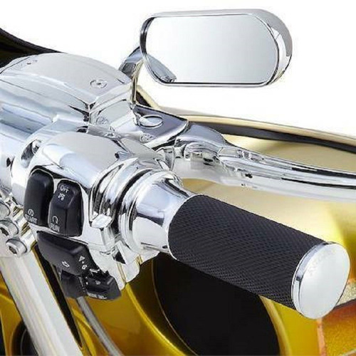 2 Espejos Plateados Para Harley Davidson Dyna Softail Series Foto 3