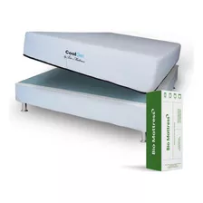 Colchon Con Box Bio Mattress Individual Cool-gel Color Blanco