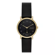 Relógio Skagen Kuppel Lille Couro Dourado - 2 Anos Garantia