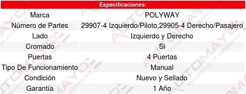 Kit 2 Espejos (de Calidad) Jeep Wrangler 87-02 Polyway Foto 4