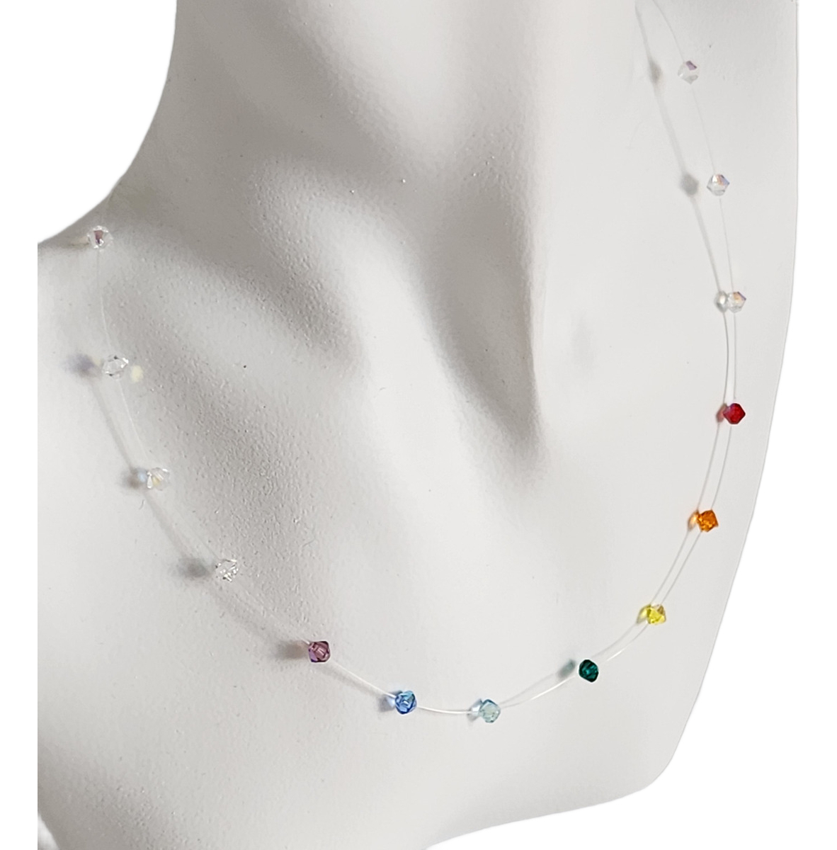 Collar Tanza Cristal Swarovski Elements 7 Chakras Colores 