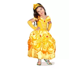 Vestido Fantasia Infantil Princesa A Bela E A Fera