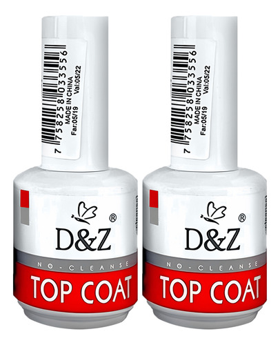 Top Coat D&z Blindagem Unhas Gel Led Uv Manicure 2 Unid Dez