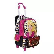 Mochila Barbie Bolsinha 19z Rodinhas G E Alças 2 Em 1