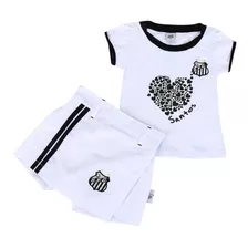 Conjunto Infantil Santos Short Saia Oficial