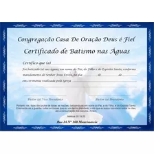 50 Certificado Batismo Personalizados