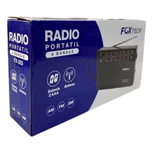 Radio Am/fm/usb/bt Fox Tech Fx-203 Bateria Aaa Y Antena