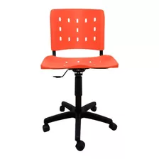 Cadeira Plástica Confort Giratória De Escritório Colorida