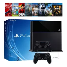 Video Game Playstation 4 Fat - 500gb + God Of War 4 Físico - Ps4 - Nota Fiscal E Garantia