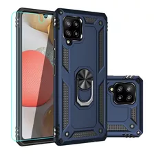 Funda Azul Para Galaxy A42 5g Con Protector De Pantalla