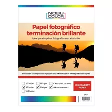 Papel Fotográfico Glossy Brillante A4 200 Gr. 50 Hojas