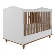 Berço Americano De Bebê Branco Mdf 2 Alturas Vira Mini Cama