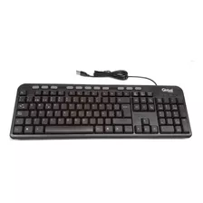 Teclado Global K227 Multimedia Con Cable Usb Negro